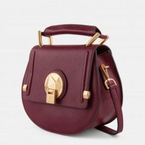 Céline Dion Octave Leather Top Handle Satchel